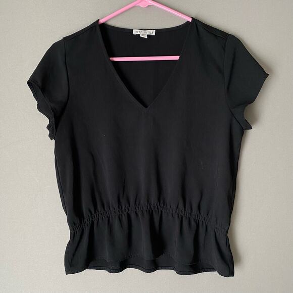 J. Crew Mercantile office blouse preppy minimalist career size XS - Picture 1 of 6